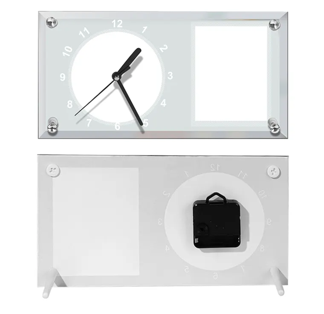 Personalised Glass Desk Clock