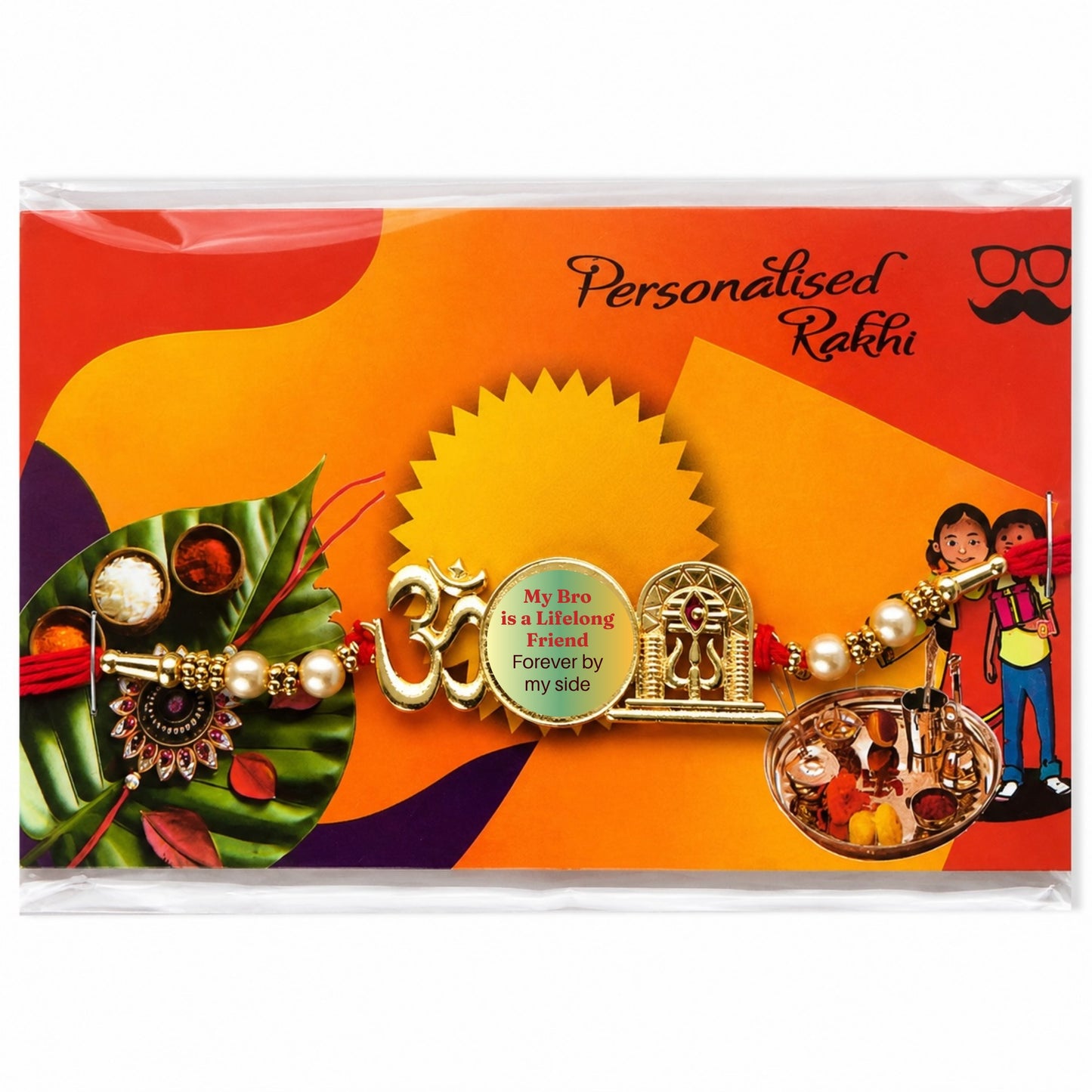 Personalised Om Rakhi Bracelet -β Free Delivery