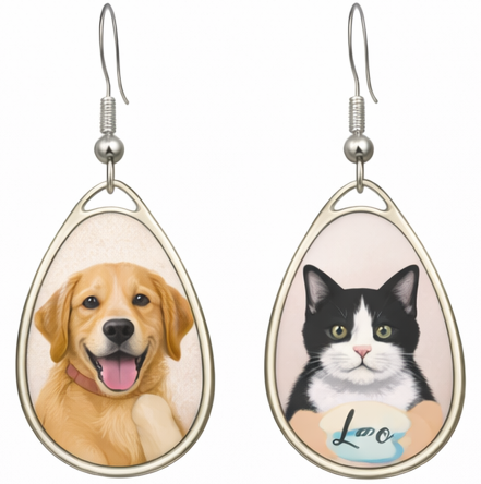 Personalised Oval Earrings