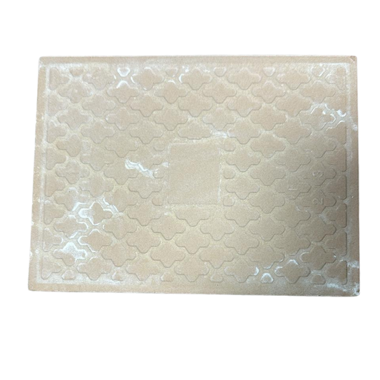 Personalised ceramic tile 200x150mm - gloss white finish - back side