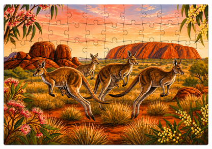 Kangaroo Jigsaw Puzzle | Australian Animal Gift