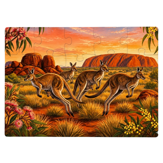 Kangaroo Jigsaw Puzzle | Australian Animal Gift