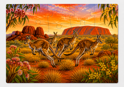Kangaroo Jigsaw Puzzle | Australian Animal Gift