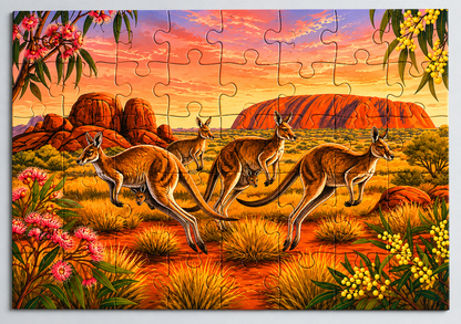 Kangaroo Jigsaw Puzzle | Australian Animal Gift