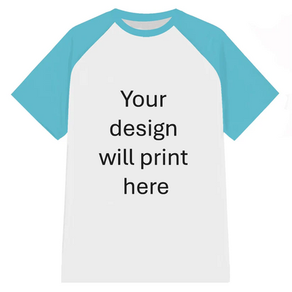 Personalised Aqua Sleeves T-shirt