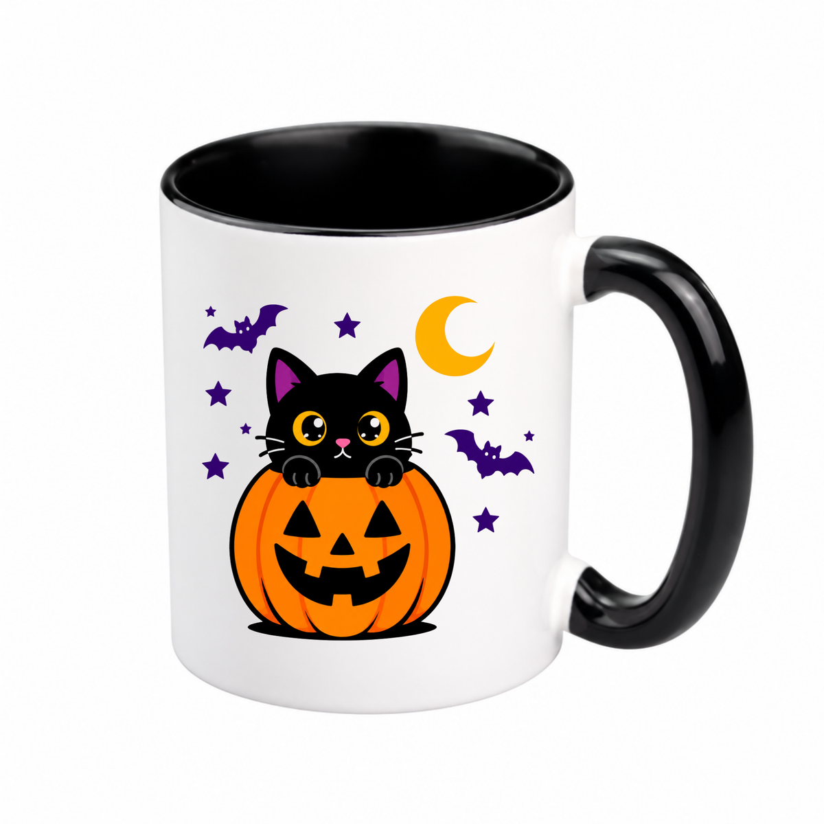 Personalised Halloween Coffee Mugs | Black & Orange