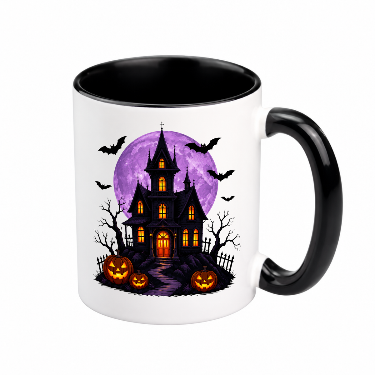 Personalised Halloween Coffee Mugs | Black & Orange