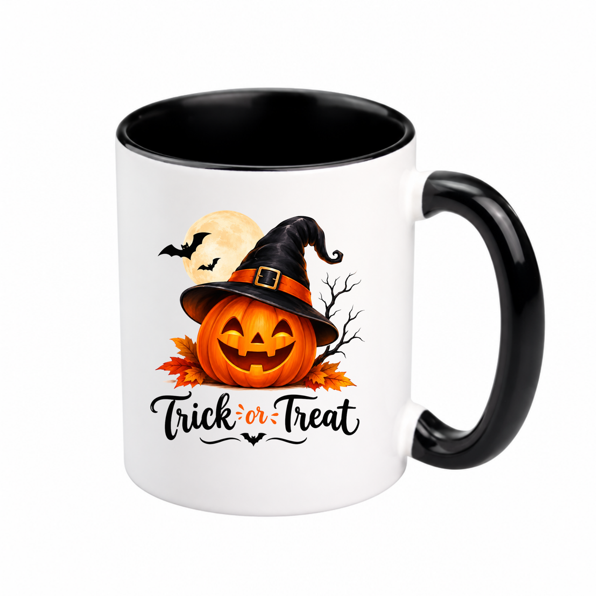Personalised Halloween Coffee Mugs | Black & Orange