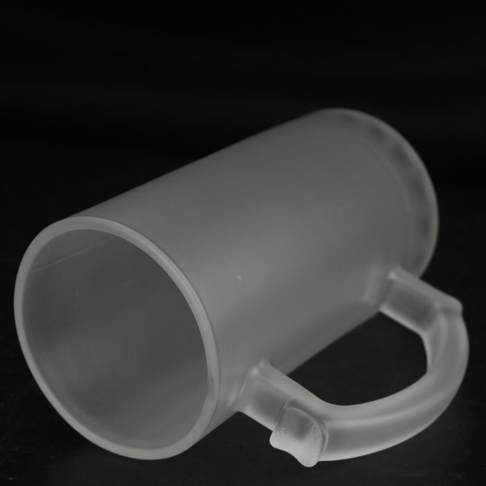 Personalised frosted beer mug inside view 16oz