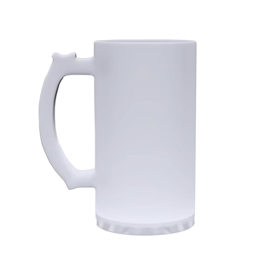 Frosted glass beer mug 16oz personalised custom designs
