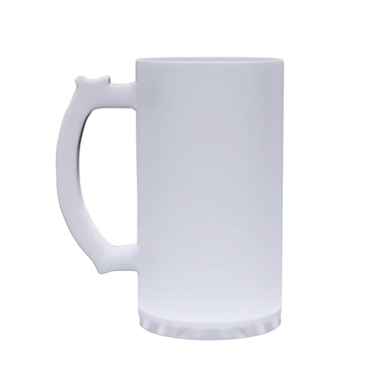 Frosted glass beer mug 16oz personalised custom designs