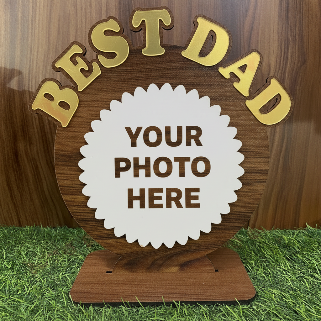 Personalised MDF Table Top Photo Frame | Best Sis, Bro, Dad & Mom