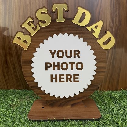 Personalised MDF Table Top Photo Frame | Best Sis, Bro, Dad & Mom