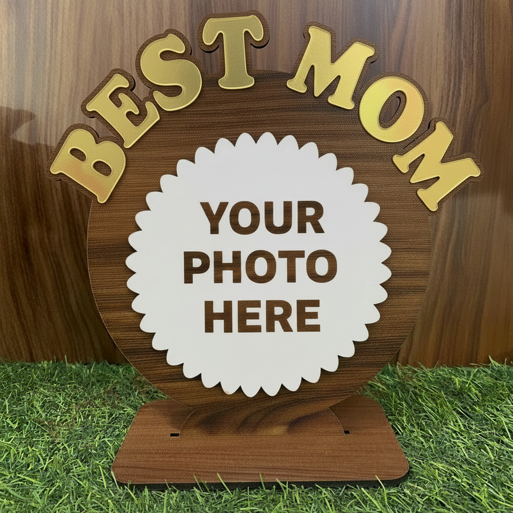 Personalised MDF Table Top Photo Frame | Best Sis, Bro, Dad & Mom