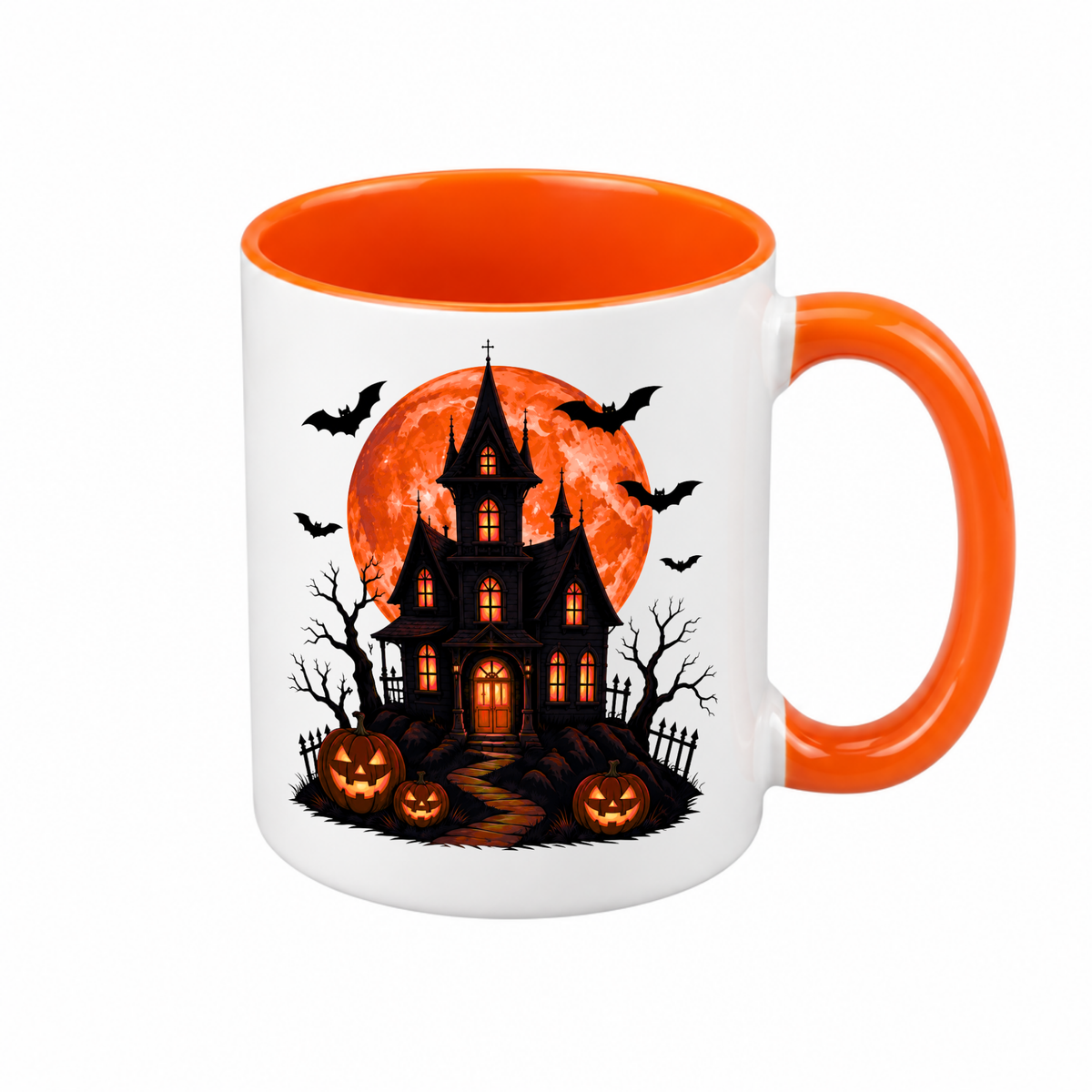 Personalised Halloween Coffee Mugs | Black & Orange