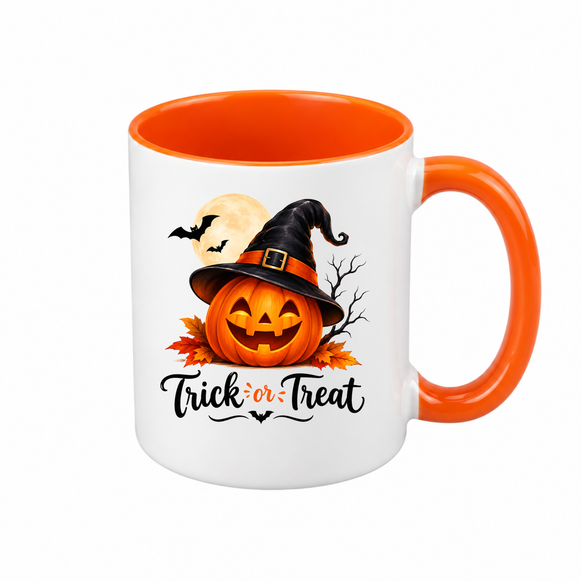 Personalised Halloween Coffee Mugs | Black & Orange