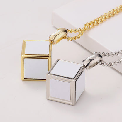 Personalised Dice Locket Photo Necklace – Unique Gift for Her