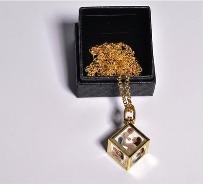 Personalised Dice Locket Photo Necklace – Unique Gift for Her