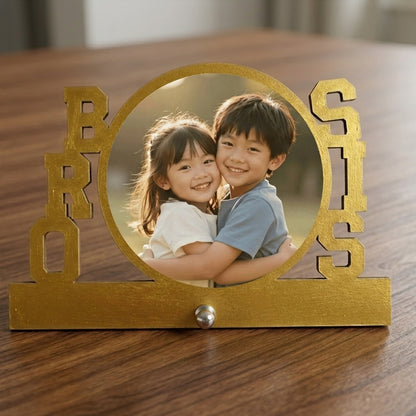 Personalised MDF Table Top Bro-Sis Photo Frame
