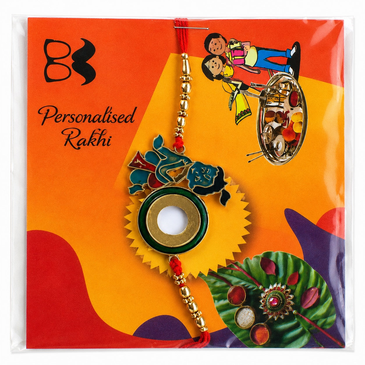 Personalised Krishna Rakhi Bracelet – Free Delivery