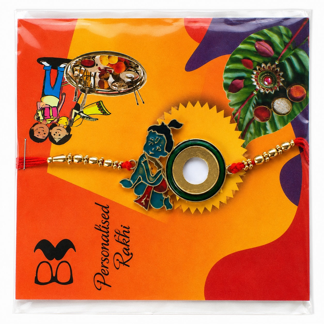 Personalised Krishna Rakhi Bracelet – Free Delivery