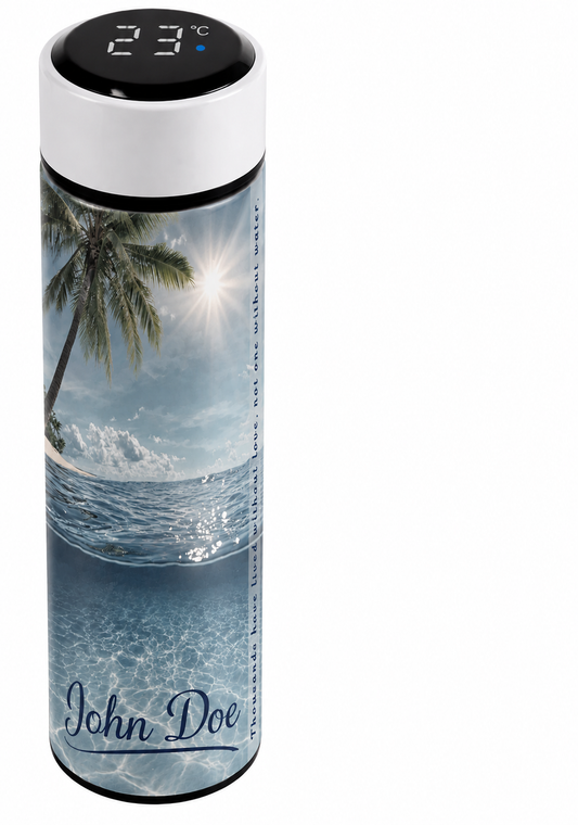 Personalised LED Temperature Display Thermos Bottles 500ml