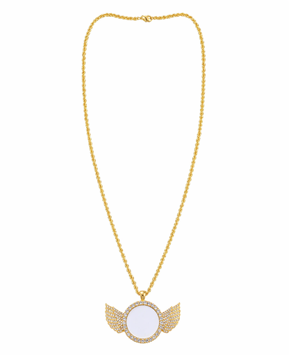 Personalised Angel Wings Photo Necklace – Unique Gift for Her