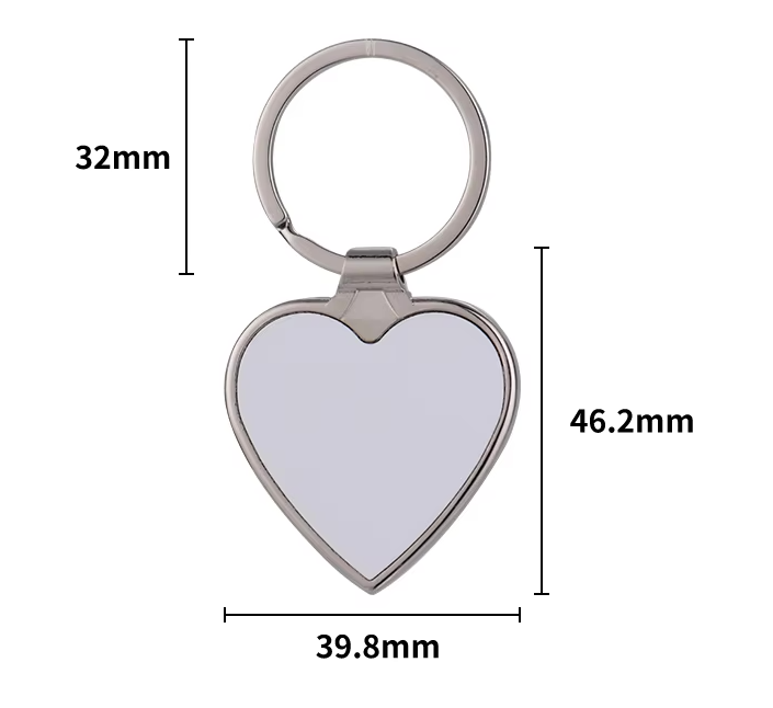Personalised Metal Heart Keyring