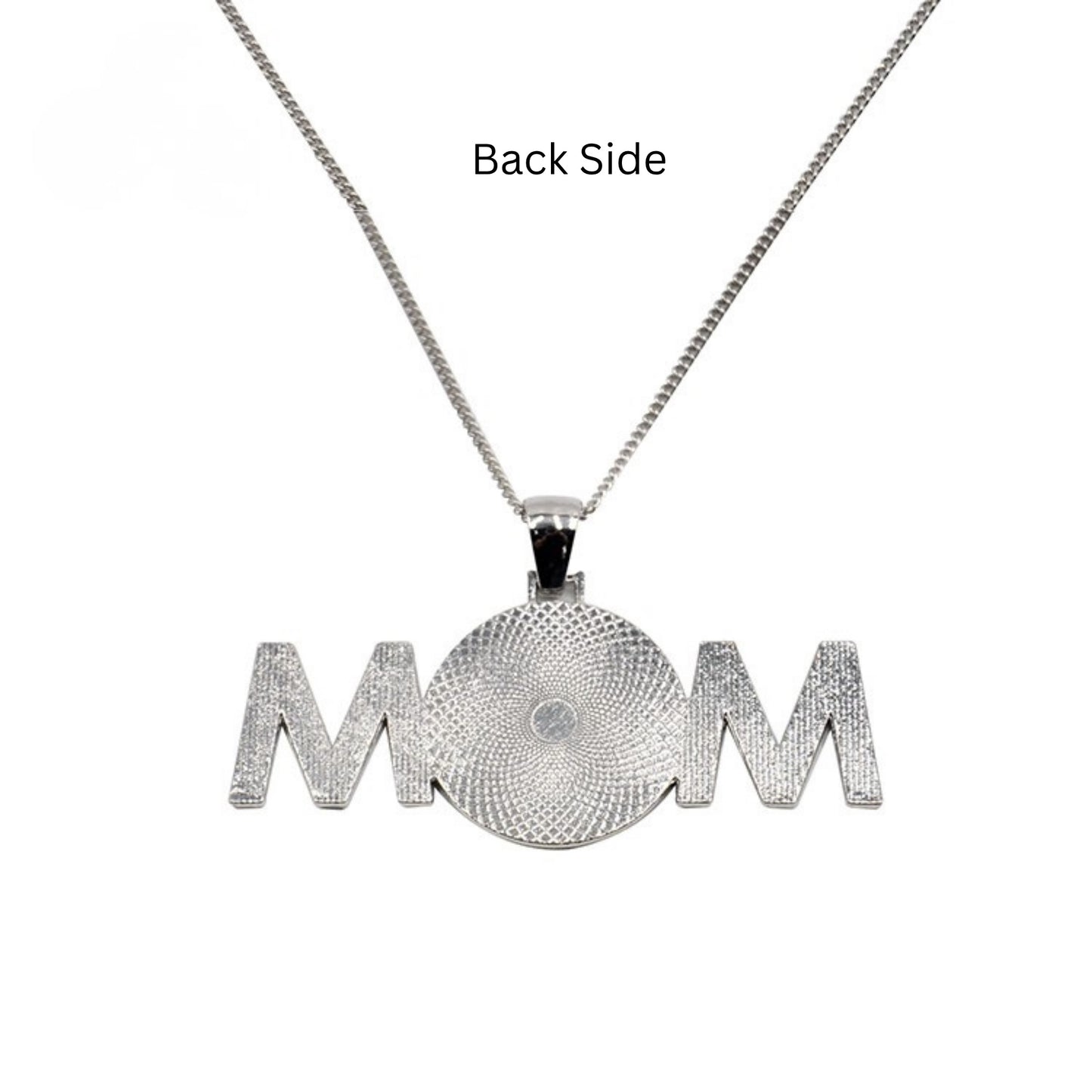 Personalised Photo Necklace Silver Studs - Unique Gift for Mum