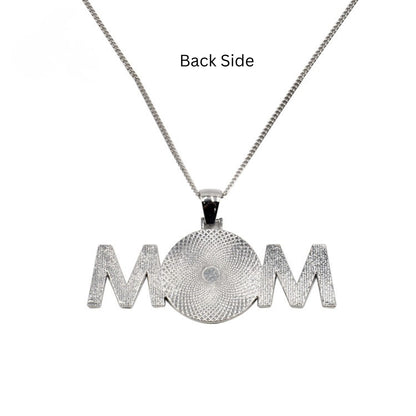 Personalised Photo Necklace Silver Studs - Unique Gift for Mum