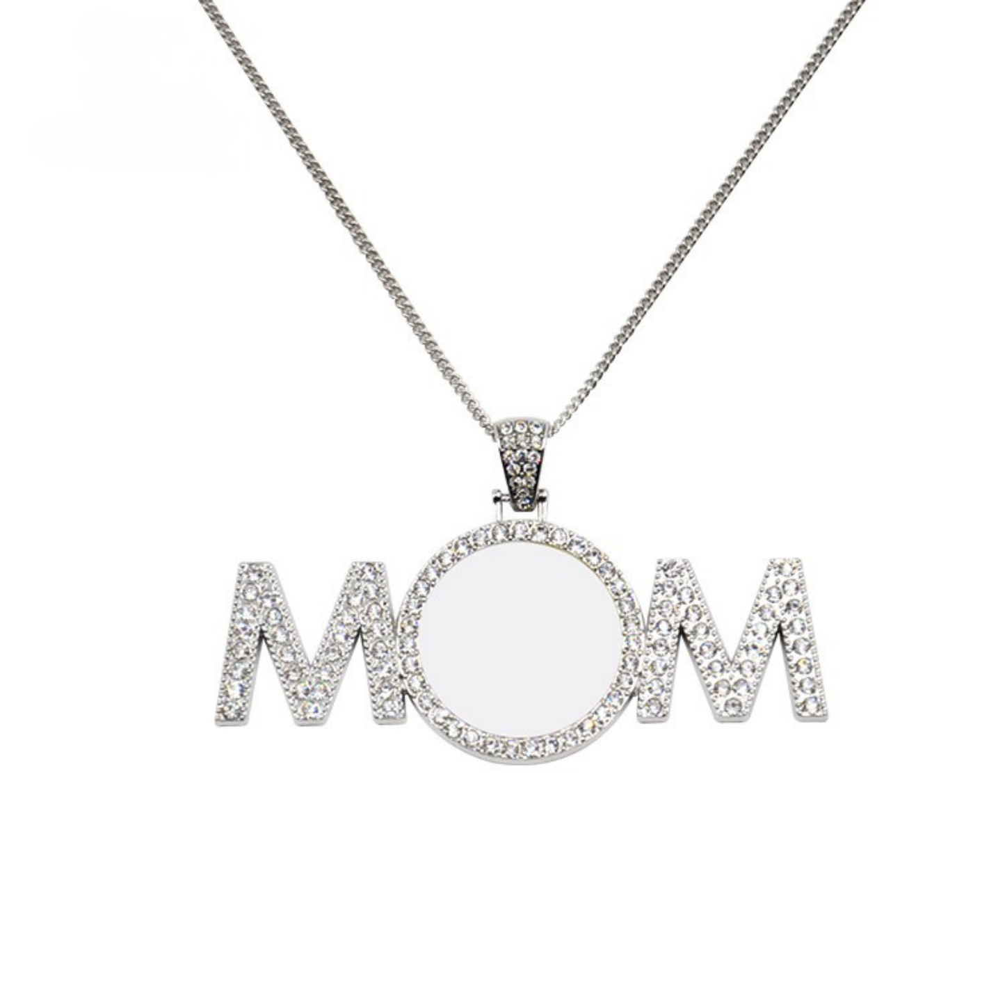 Personalised Photo Necklace Silver Studs - Unique Gift for Mum