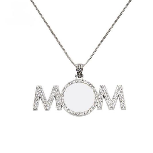 Personalised Photo Necklace Silver Studs - Unique Gift for Mum