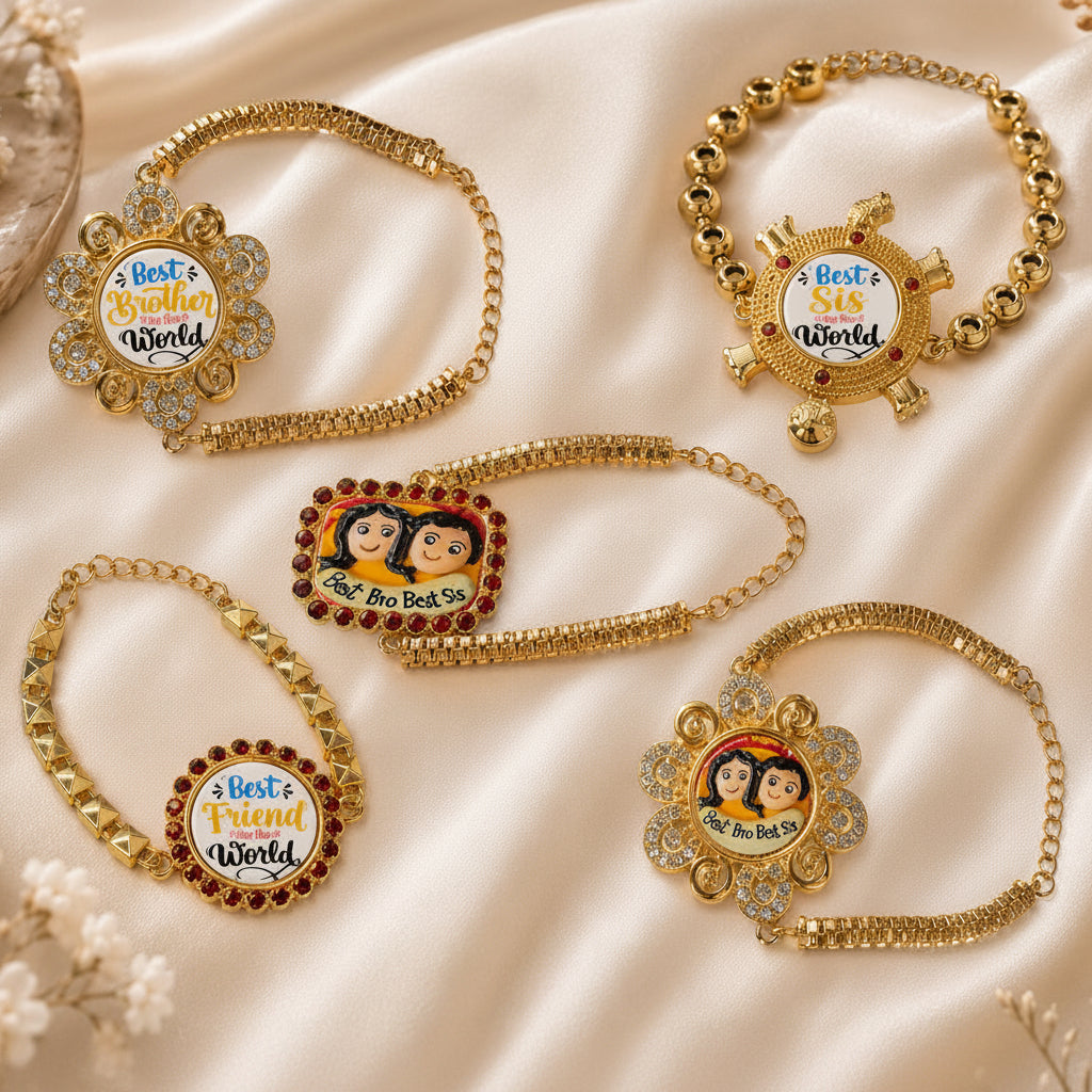 Personalised Bracelets - Photo Rakhi – Free Delivery