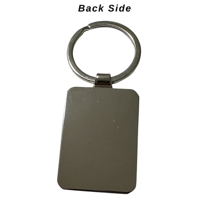 Personalised Metal Rectangle Keyring