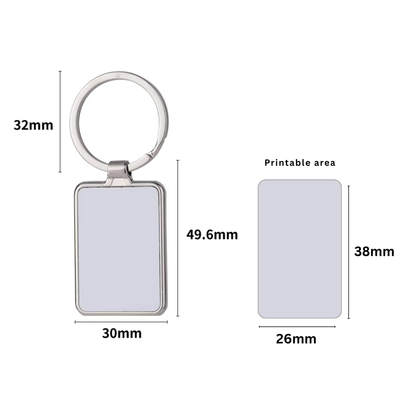 Personalised Metal Rectangle Keyring