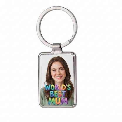 Personalised Metal Rectangle Keyring
