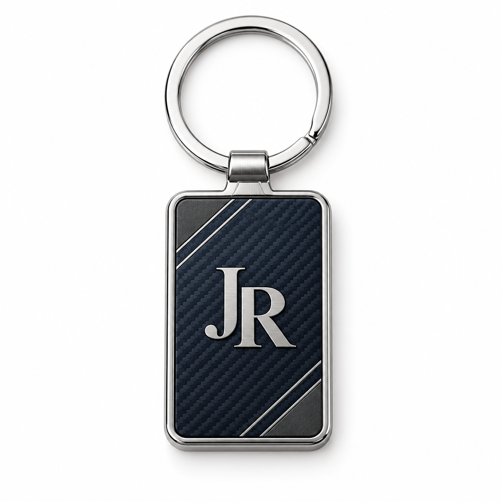 Personalised Metal Rectangle Keyring