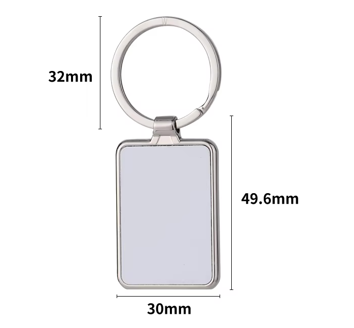Personalised Metal Rectangle Keyring