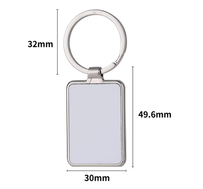 Personalised Metal Rectangle Keyring