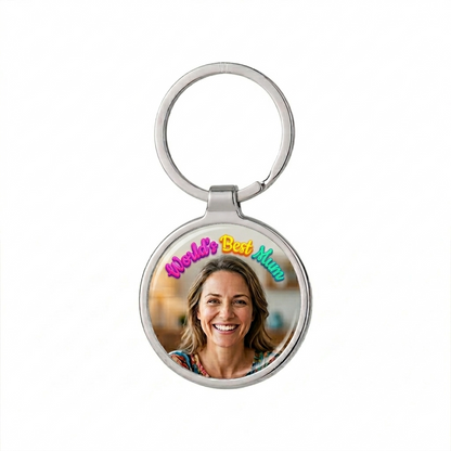 Personalised Metal Round Keyring