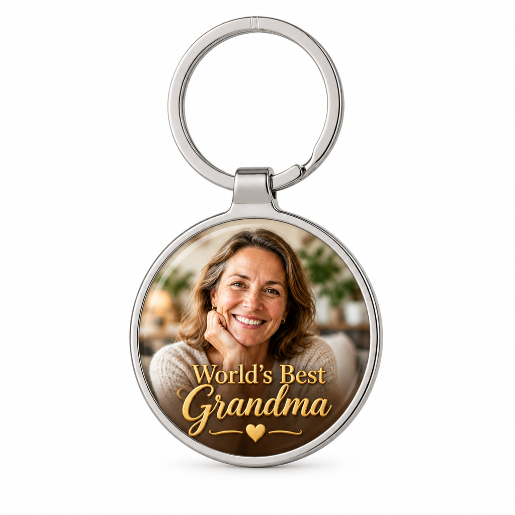Personalised Metal Round Keyring