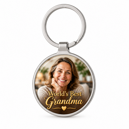 Personalised Metal Round Keyring