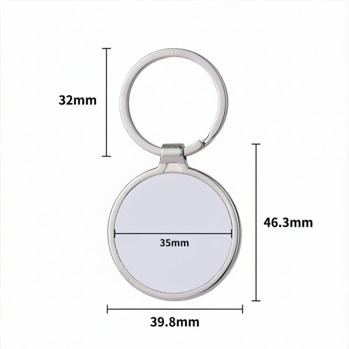 Personalised Metal Round Keyring
