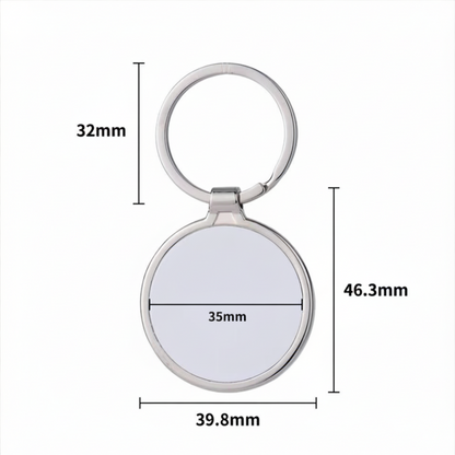 Personalised Metal Round Keyring