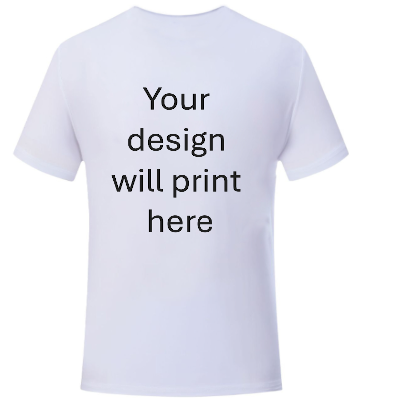 Personalised White T-shirt Back Side