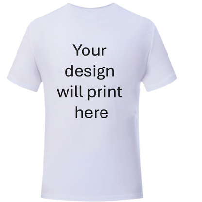 Personalised White T-shirt Back Side