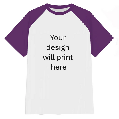 Personalised Purple Sleeves T-shirt
