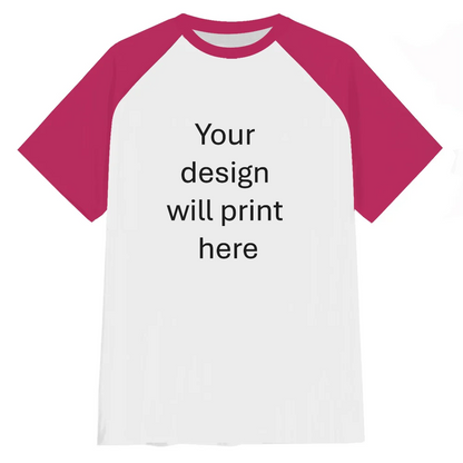 Personalised Rose Red Sleeves T-shirt