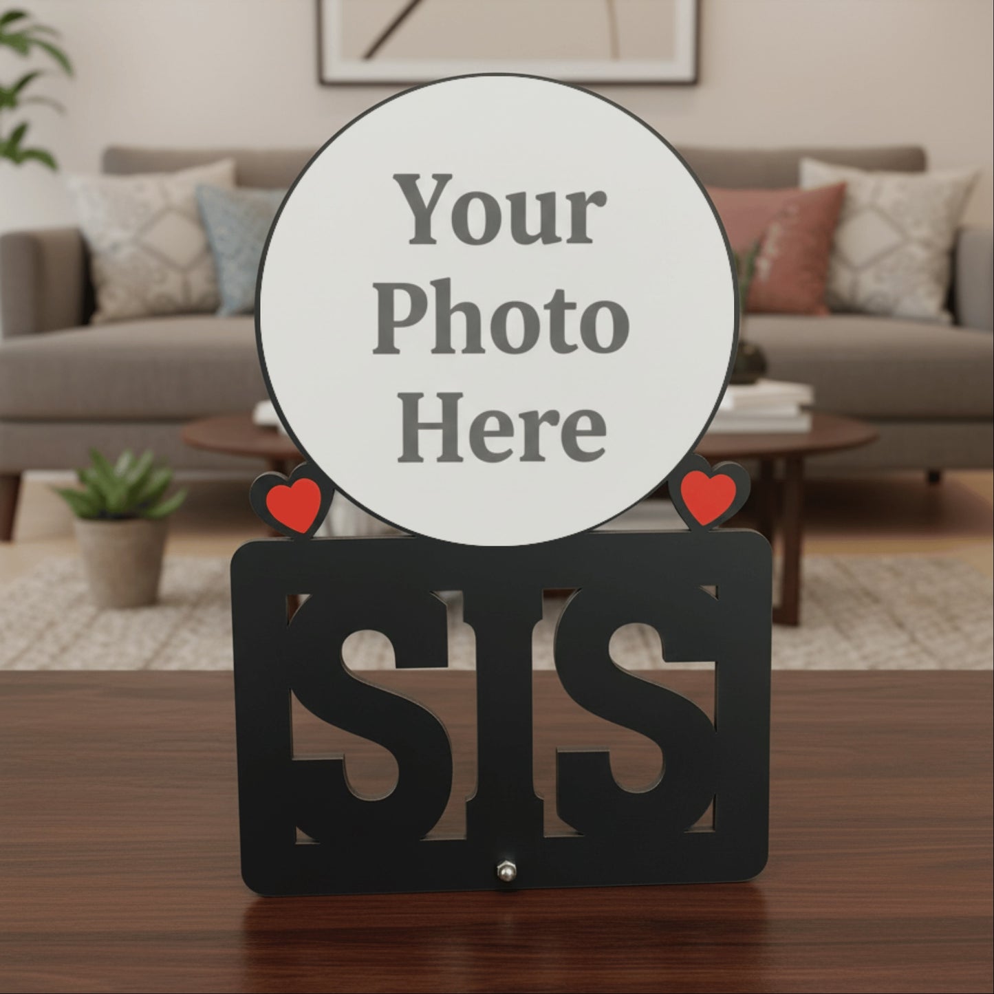 Personalised MDF Table Top Bro-Sis Photo Frame