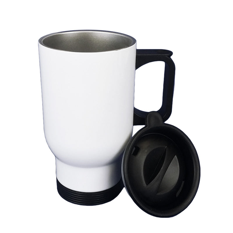 Personalised travel mug with custom design - interior view